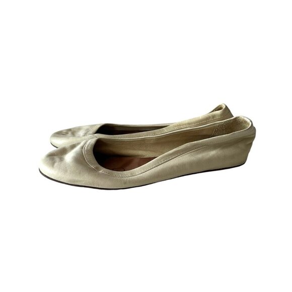 Lanvin signature ballet flats in Cream Soft Leather, Size 38.5 EU - Picture 4 of 13